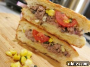 Delicious blended meat and mushroom panini, perfect for Father's Day