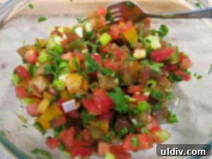 Delicious Salmon Heirloom Tomatoes and Millet A Feast of Freshness and Life 9 Refreshing heirloom tomato salad with green onions, mint, and parsley