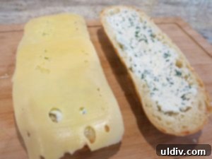 When life gives you eggplants, elevate them into an irresistible sweet pepper panino. 12 Adding Emmental cheese to the baguette