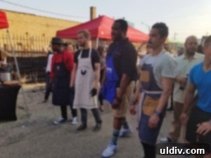 Chefs intensely gathering ingredients during the pantry dash at Culinary Fight Club