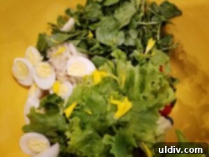 Calendula Summer Salad Your Instant Classic 9 Mixing the colorful ingredients for the calendula summer salad in a large bowl