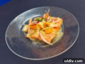 My Culinary Fight Fest An Epic Journey 14 Chef Gary Davis's elegant salmon dish featuring pickled butter beans and bourbon barrel-aged soy sauce.