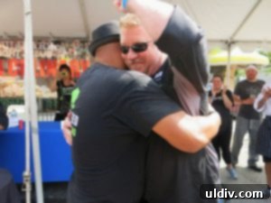 My Culinary Fight Fest An Epic Journey 17 Chef Mark Gaylord celebrates his victory at Culinary Fight Fest Chicago, expressing pure emotion.
