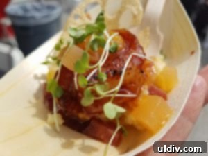 My Culinary Fight Fest An Epic Journey 5 Chef Bridget Mooney's innovative cornbread cupcake with bacon jam and red pepper cream cheese.