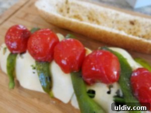 Summer's Secret Goodbye: The Ultimate Grilled Veggie Sandwich 18 The top half of the baguette completing the sandwich