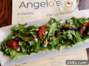 Angelo's Wine Bar: My Roman Rhapsody of Flavors 7 Roasted Portobello Salad with arugula and gorgonzola