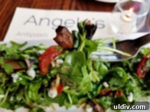 Angelo's Wine Bar: My Roman Rhapsody of Flavors 8 Close-up of the Roasted Portobello Salad