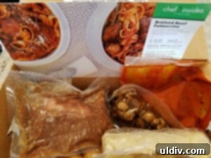 Chef Inside the Box Review Your Shortcut to Gourmet Dinners in Minutes 7 Braised Beef Fettuccine ingredients