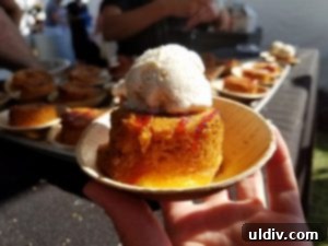 A Decade of Deliciousness: Chicago Gourmet 20 A decadent Mastro's butter cake served warm with rich vanilla bean ice cream, a truly memorable dessert.