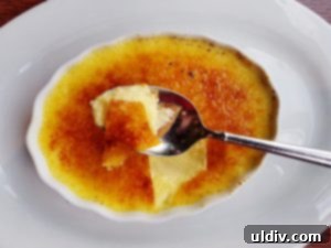 Vanilla bean crème brûlée with a perfectly caramelized sugar crust