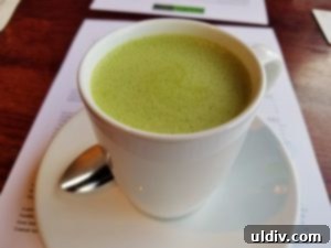 Matcha latte served in a rustic mug