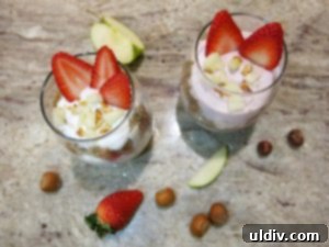Quinoa Parfait Recipe Wellness in Every Bite 11 Topping parfait with diced Granny Smith apple and pomegranate seeds