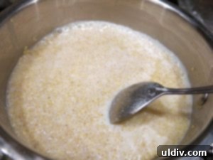 Quinoa Parfait Recipe Wellness in Every Bite 4 Adding warm milk to cooked quinoa in a saucepan