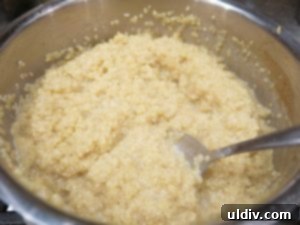Quinoa Parfait Recipe Wellness in Every Bite 5 Cooked quinoa pudding with milk absorbed