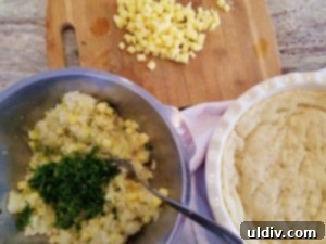 Tart filling with eggs, dill, and Kerrygold Dubliner cheese