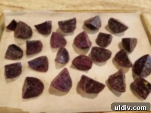 Aloha Purple Potato Pepper Burst 4 Roasted Purple Potatoes Cooling