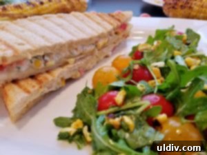 Grilled Veggie Panino Still My First Flame 14 A perfectly grilled veggie panini, cut in half, served alongside a fresh side salad