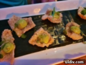 Crunchy Chicharrones served with a rich avocado dip at Mezcalito