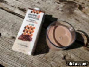 Hope & Sesame Waffle Recipe, Review, and Mother's Day Giveaway 5 A glass filled with rich, creamy Hope & Sesame chocolate sesamemilk