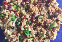 Citrus Couscous Salad with Cranberries and Candied Pecans