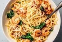 Garlic Butter Shrimp Pasta Recipe with Lemon and Parsley