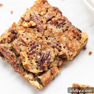Chewy Pecan Pie Bars with Buttery Shortbread Crust 7 pecan pie bar square