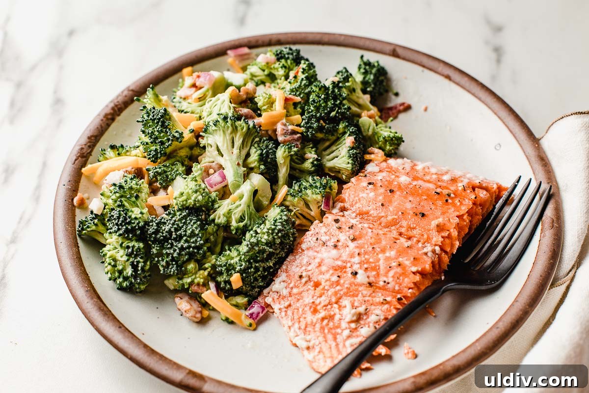 Oven-Baked Salmon with Lemon Herb Glaze 5 Baked salmon on a plate.